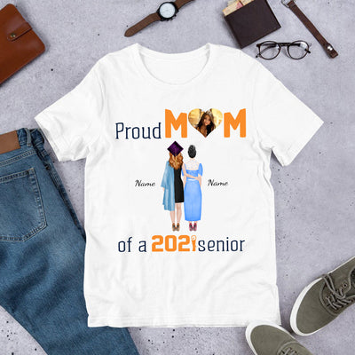 89Customized Proud mom of a 2021 senior graduation personalized shirt