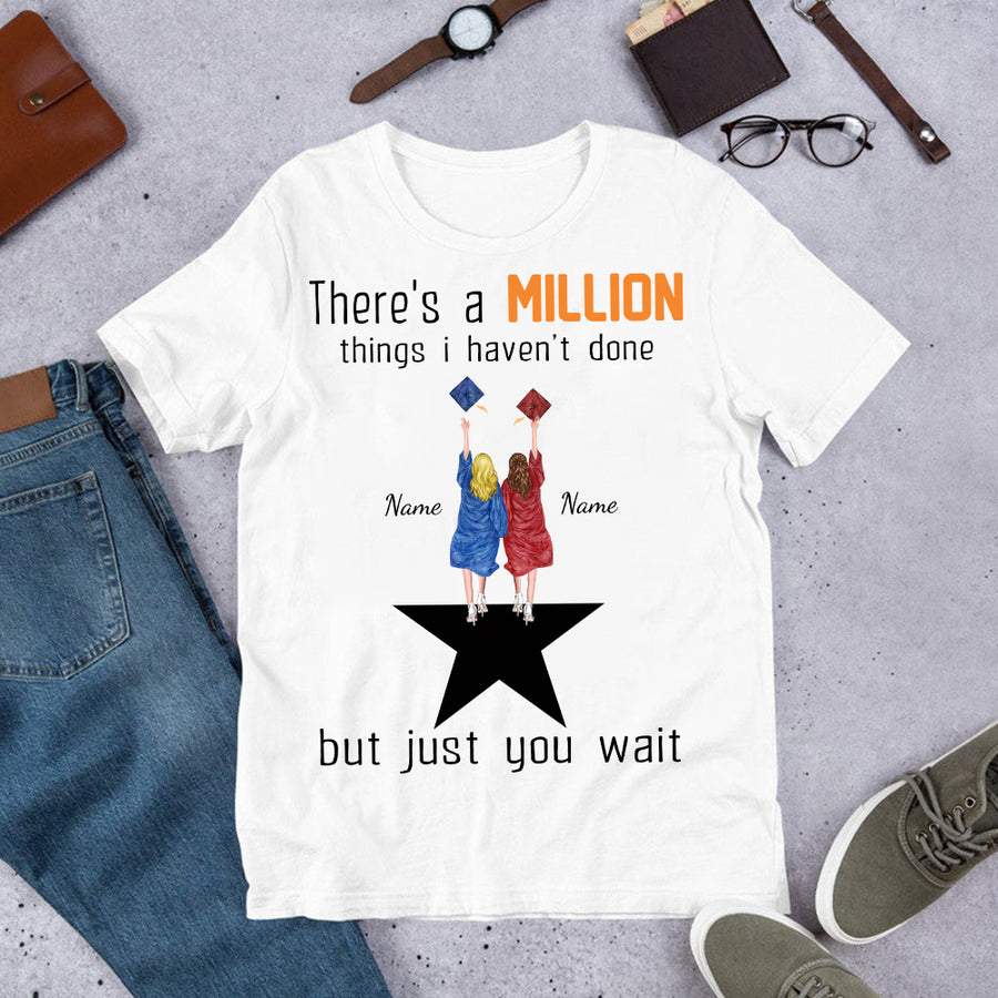 89Customized A million things i havent done best friends senior 2021 graduation personalized shirt