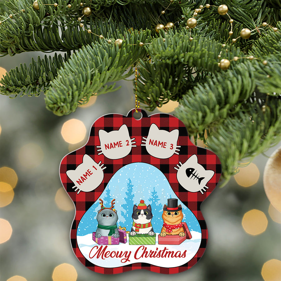 89Customized Meowy Christmas Cat Lovers Personalized Ornament