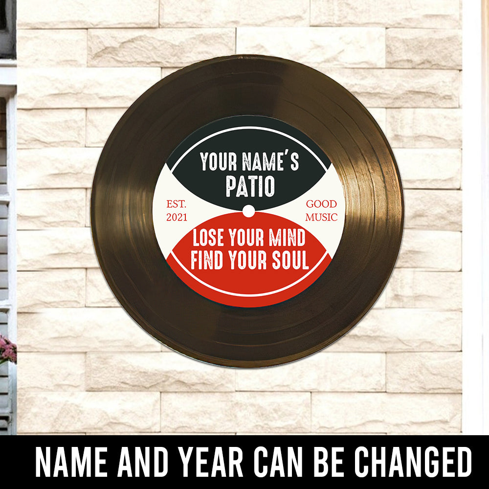 89Customized Lose your mind find your soul 3D vinyl record personalized wood sign