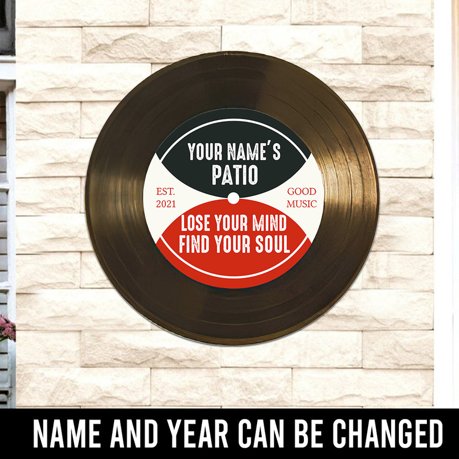 89Customized Lose your mind find your soul 3D vinyl record personalized wood sign