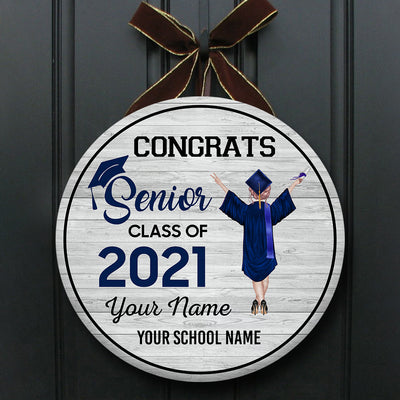 89Customized Personalized Wood Sign Senior Class Of 2021