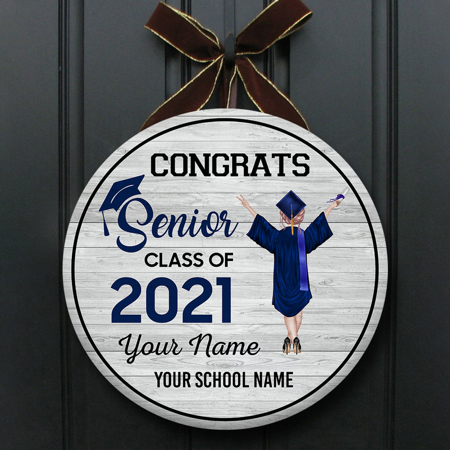 89Customized Personalized Wood Sign Senior Class Of 2021