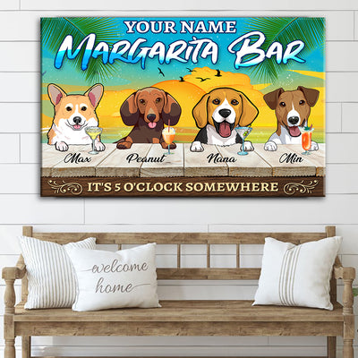 89Customized Margarita Bar dog Customized Printed Metal Sign