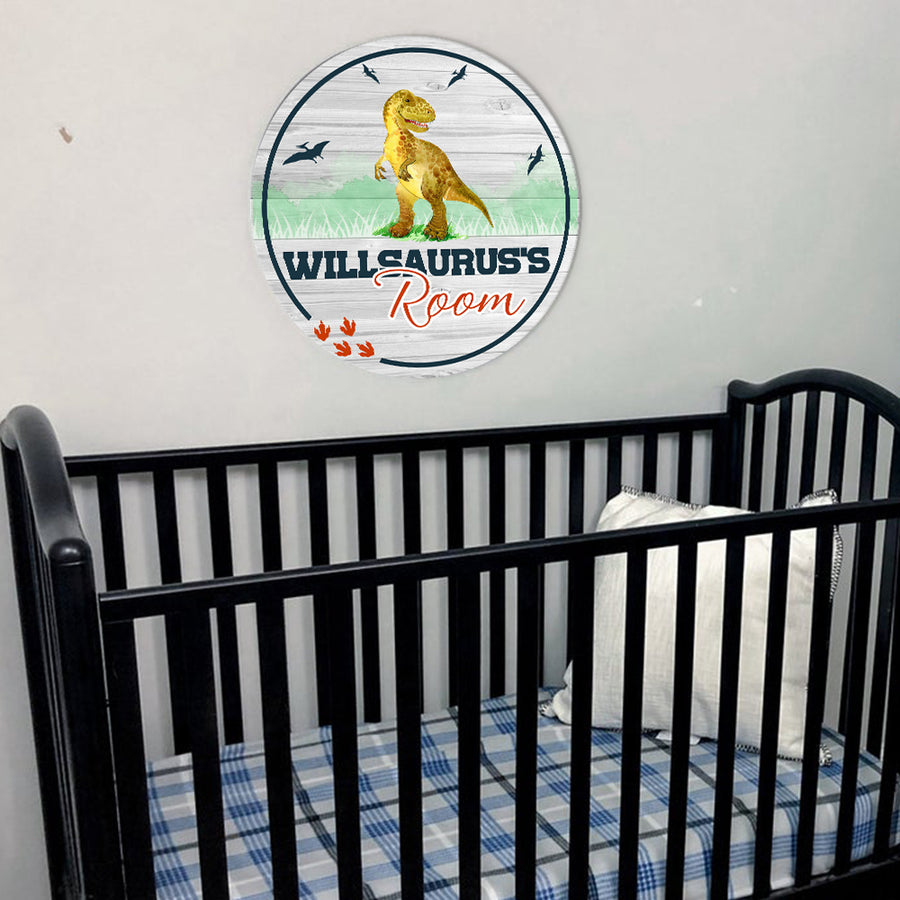 89Customized Personalized Wood Sign Family Dinosaur Baby Room