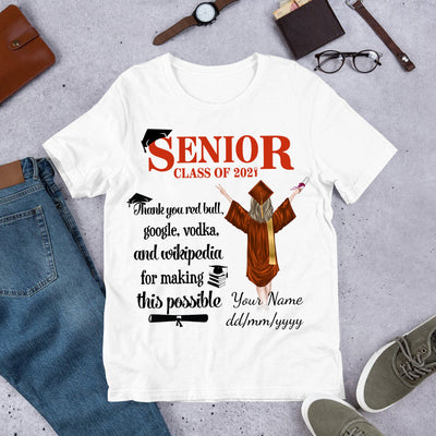 89Customized Thank you google 2021 Graduation personalized shirt