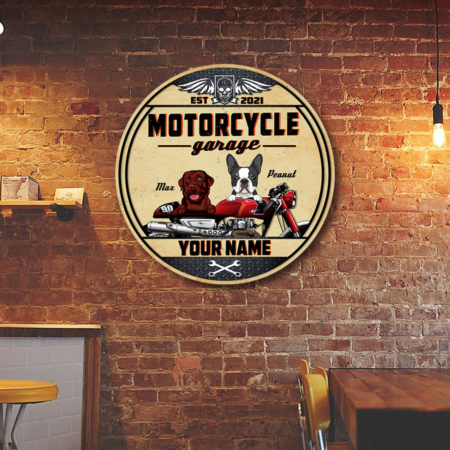 89Customized Motorcycle garage Customized Wood Sign