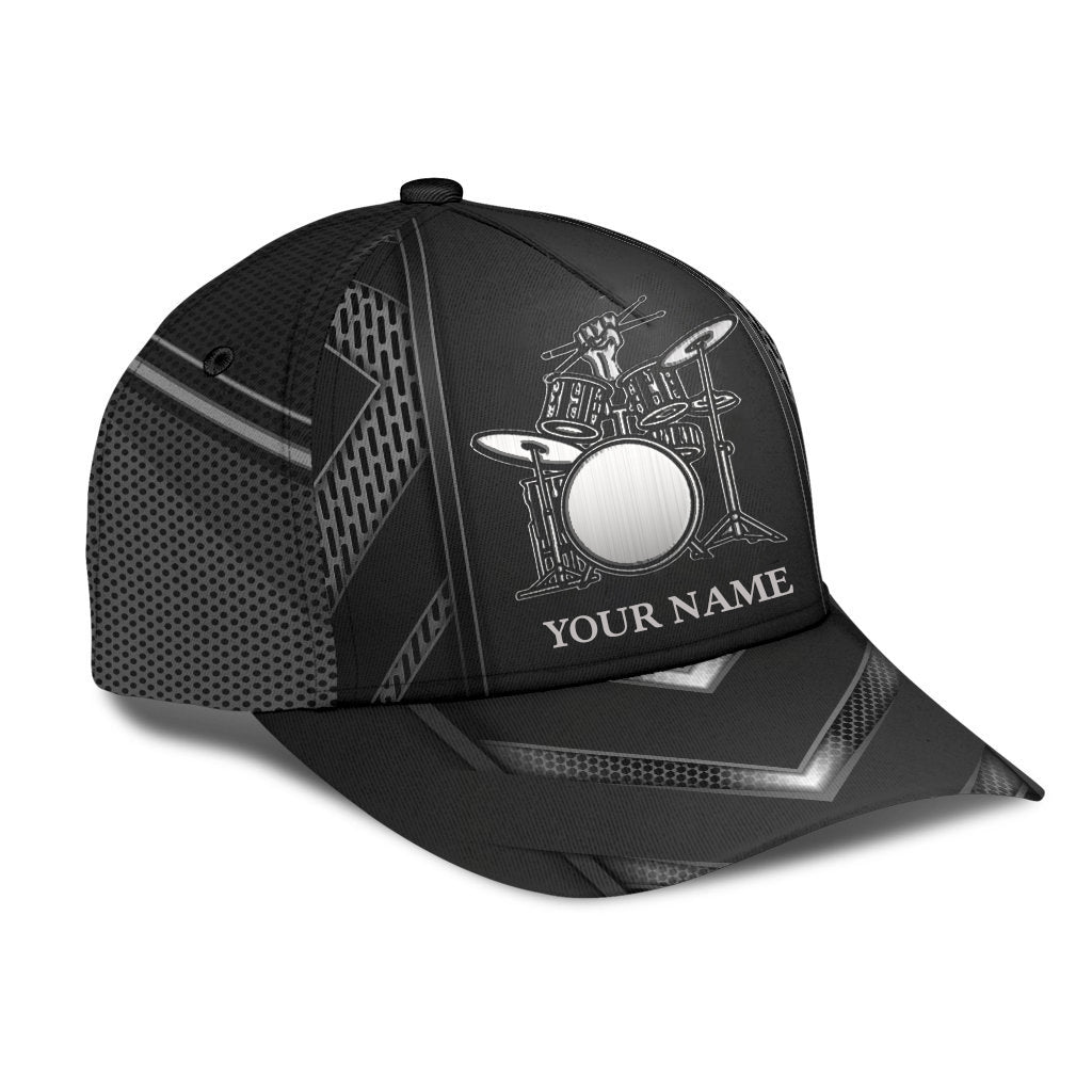 89Customized Drum Sliver Pattern Personalized Classic Cap