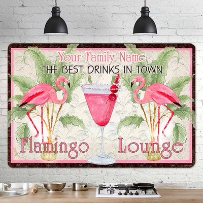 89Customized Flamingo Lounge 2 Customized Printed Metal Sign