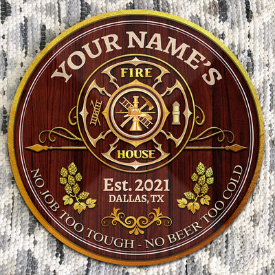 89Customized Fire House Bar Customized Wood Sign