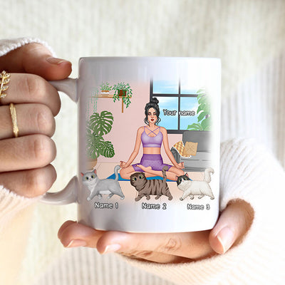 89Customized I Like Cats and Yoga and Maybe 3people-Mug