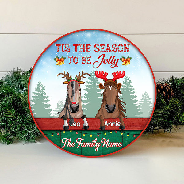 89Customized Tis The Season To Be Jolly Personalized Woodsign