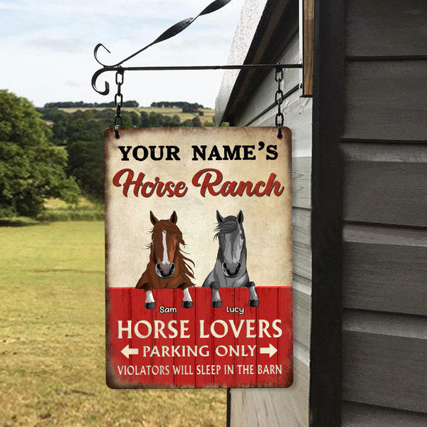 89Customzied Horse Parking Only All Others Will Be Kicked Metal Sign