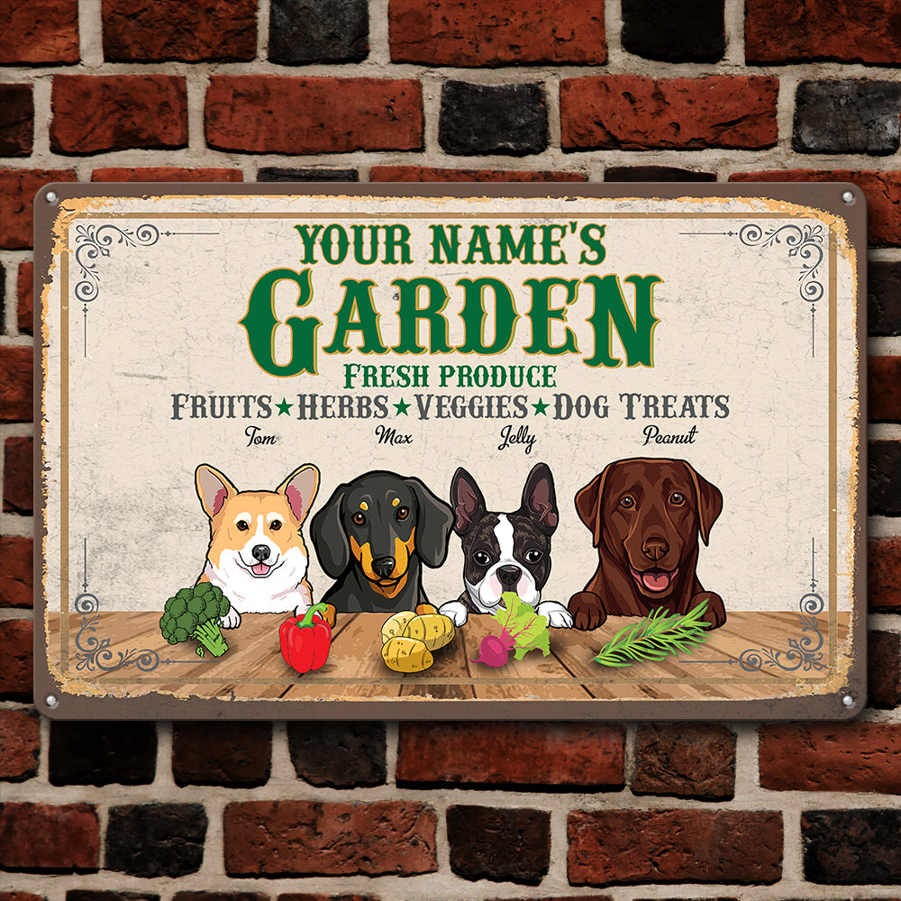 89Customized Personalized Printed Metal Sign Gardening Fresh Produce Dog Treats