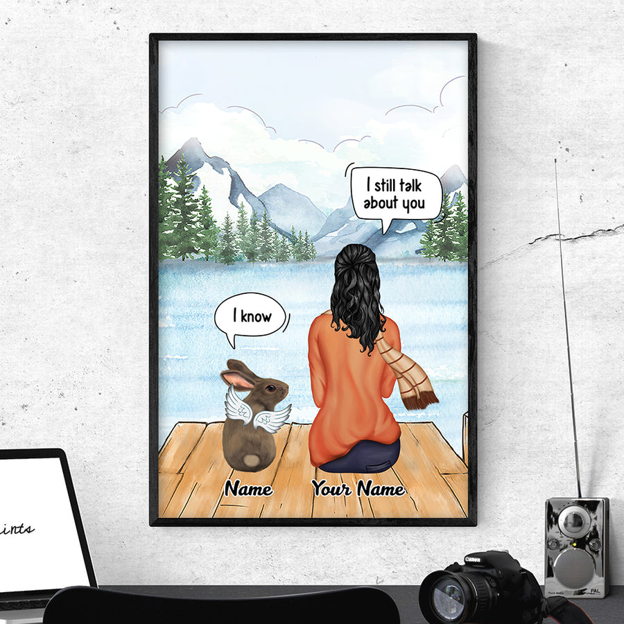 89Customized I Still Talk About You I Love You Bunny Lovers Personalized Poster