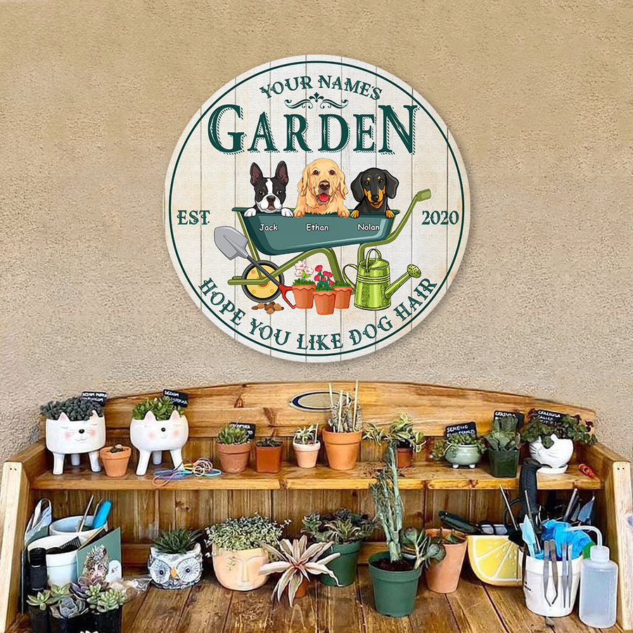 89Customized Personalized Wood Sign Gardening Hope You Like Dog Hair