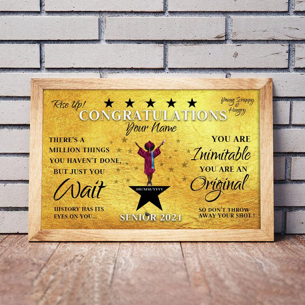 89Customized Personalized Poster Girl Rise Up Graduation 2021