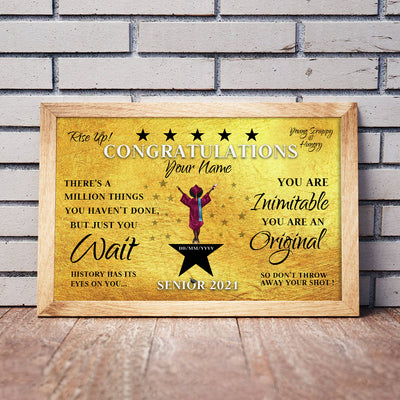 89Customized Personalized Poster Girl Rise Up Graduation 2021