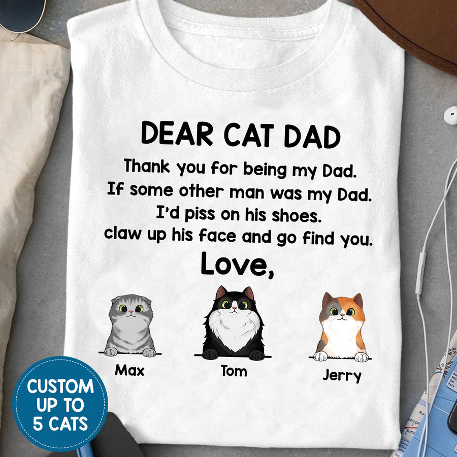 89Customized Dear Cat Dad Personalized Shirt
