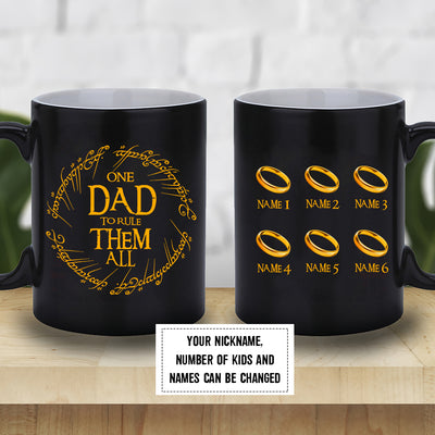 89Customized One dad to rule them all personalized mug