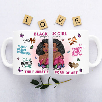89Customized Black Girl Defined Personalized Mug