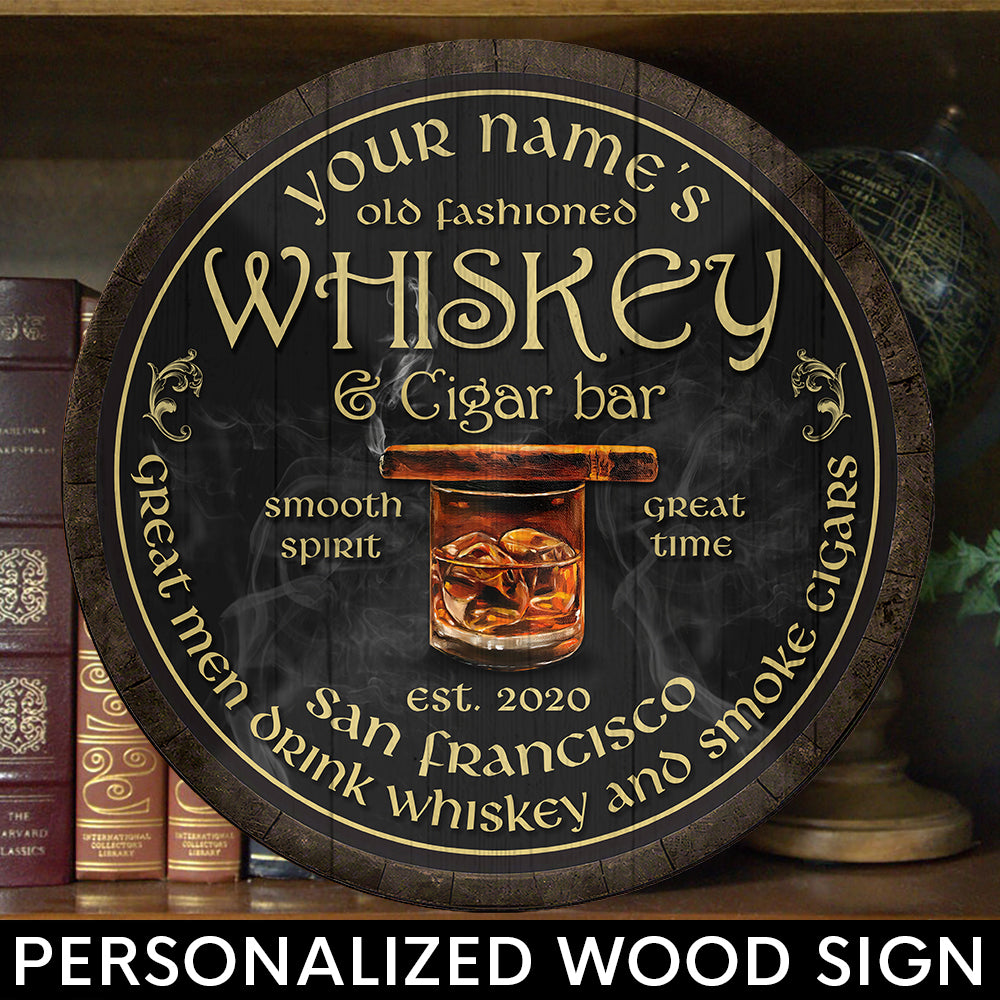 89Customized Irish Whiskey & cigar bar Customized Wood Sign