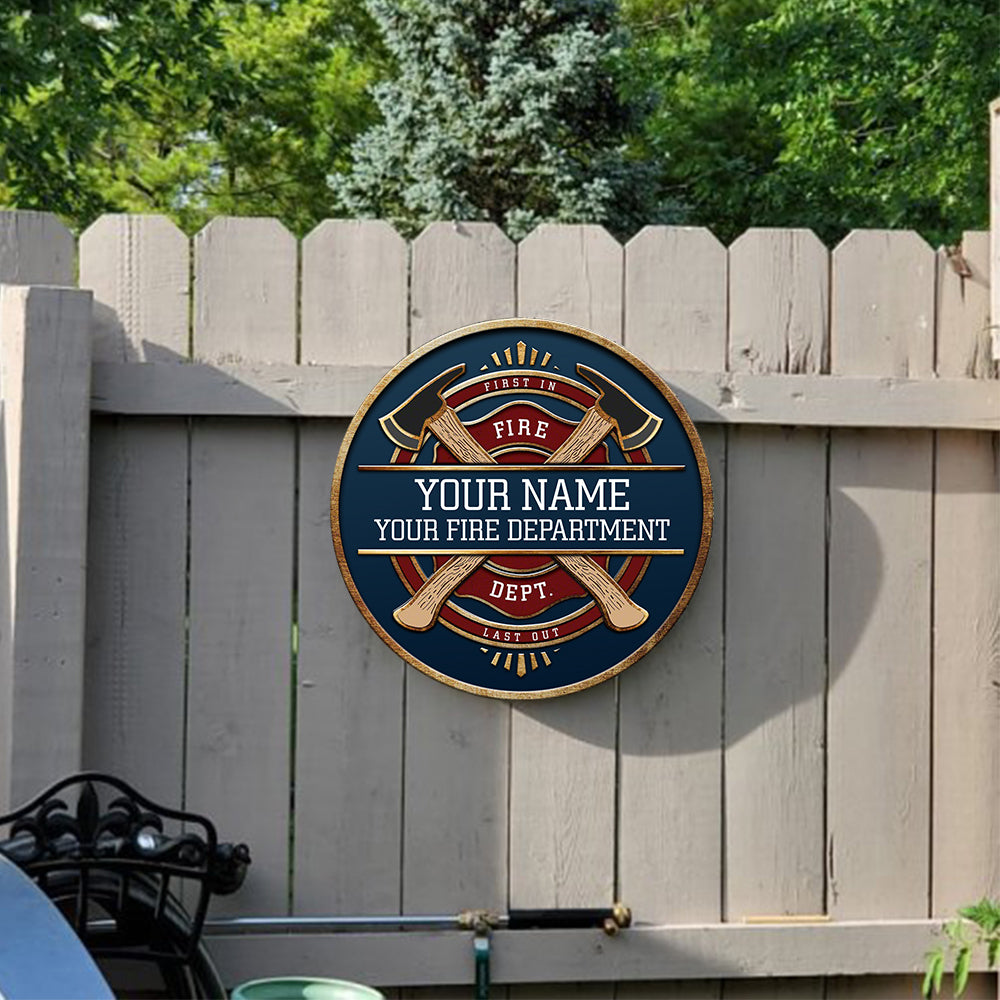89Customized Personalized Firefighter Wood Sign