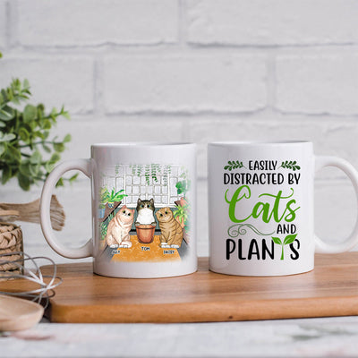 CT-R-2109211-V-89Customized Easily distracted by cats and plants Personalized Mug