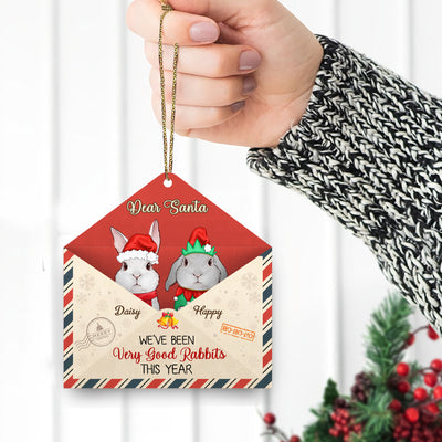 89Customized Dear Santa Rabbit Lovers Personalized Ornament