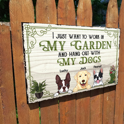 89Customized Personalized Pallet Sign Gardening Hang Out With My Dogs