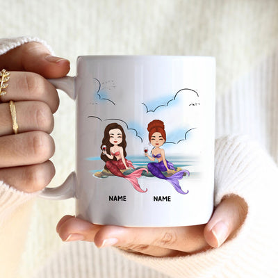 89Customized Salty lil' beaches Bestie Gift Customized Mug