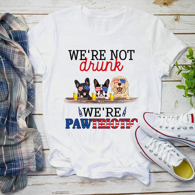 89Customized I'm not drunk I'm pawtriotic Dog Customized Shirt