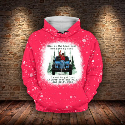 89Customized Give Me The Beat Boys And Free My Soul Jeep Personalized Bleached 3D Hoodie