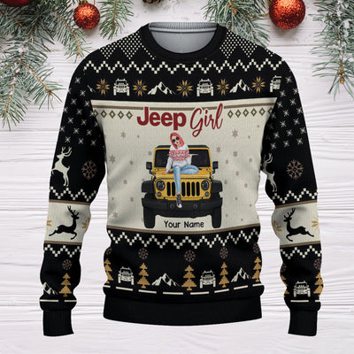 89Customized Jeep Girl the best women drive Jeeps Personalized Sweater