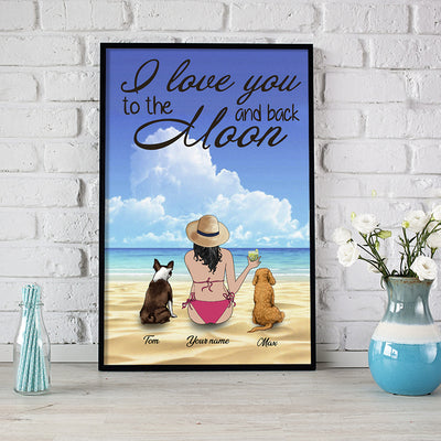 89Cusomized Dog Mom This Is Our Happy Place Personalized Poster