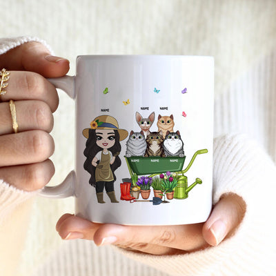 89Customized Sorry i can't my plants and cats need me mug