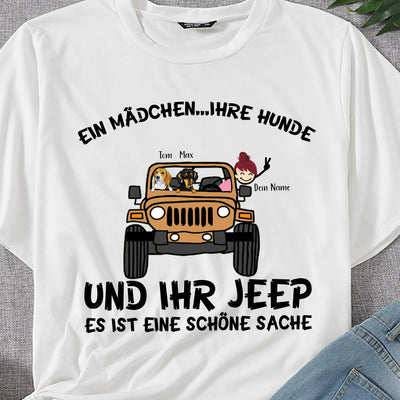 89CUSTOMIZED PERSONALIZED SHIRT JEEP GIRL DOG IT'S A BEAUTIFUL THING