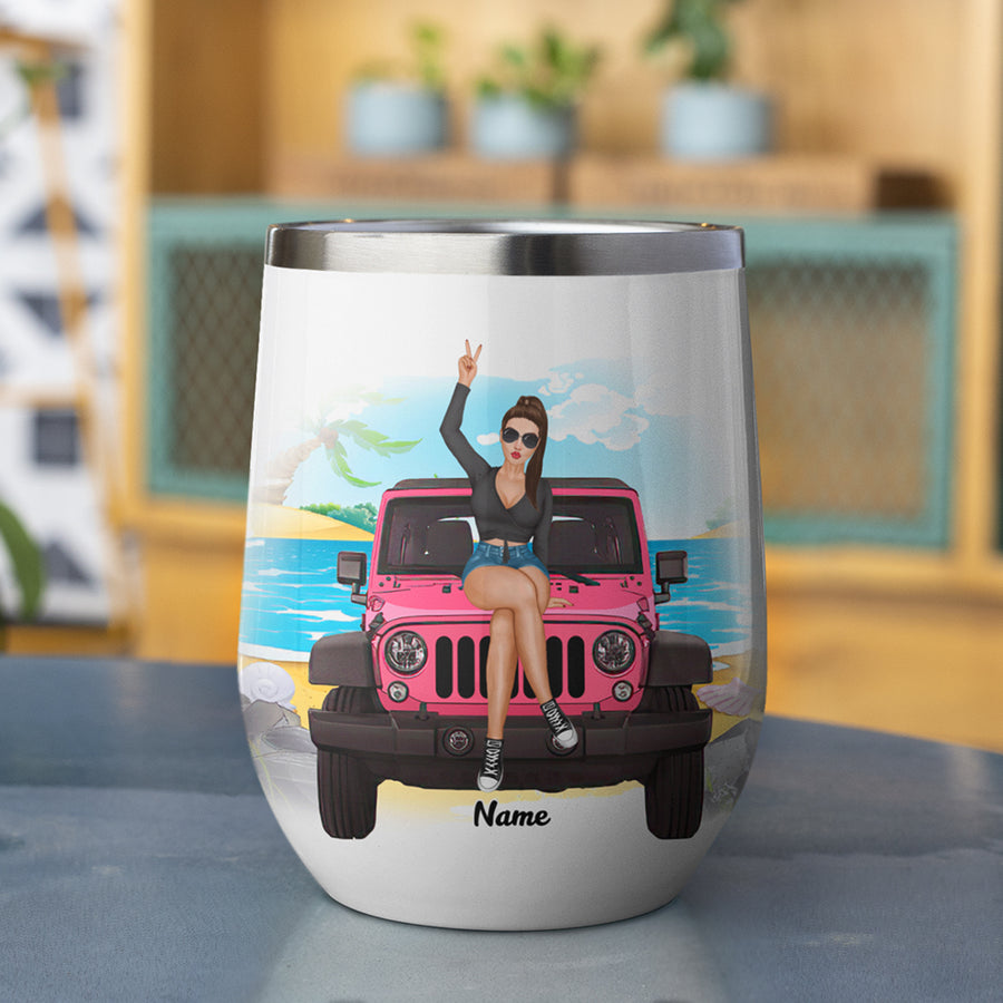 89Customized This Is My Jeep You Can't Drive It Personalized Wine Tumbler