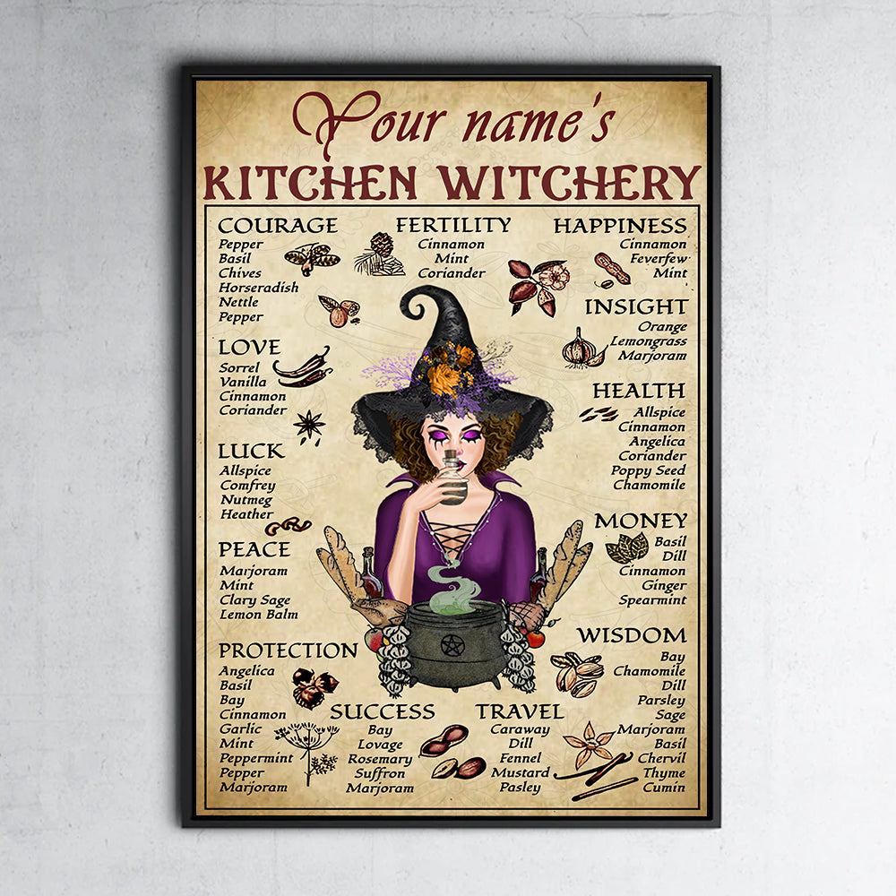 89Customized Kitchen Witchery magic knowledge Customized Poster