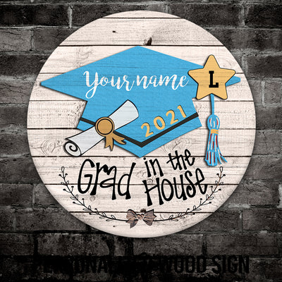 89Customized Personalized Wood Sign Star Grad In The House 2021