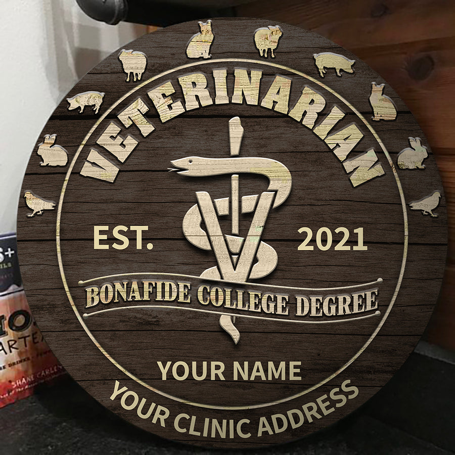 89Customized Personalized Veterinarian Wood Sign