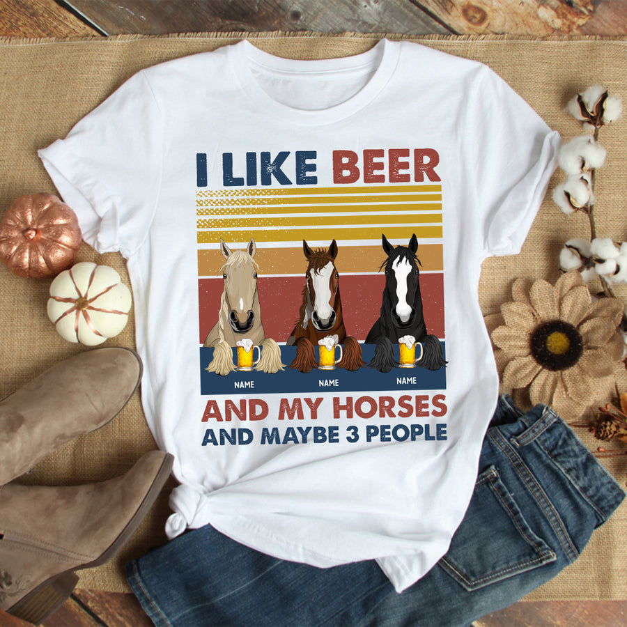 89Customized I Like Coffee And My Horses And Maybe 2 People