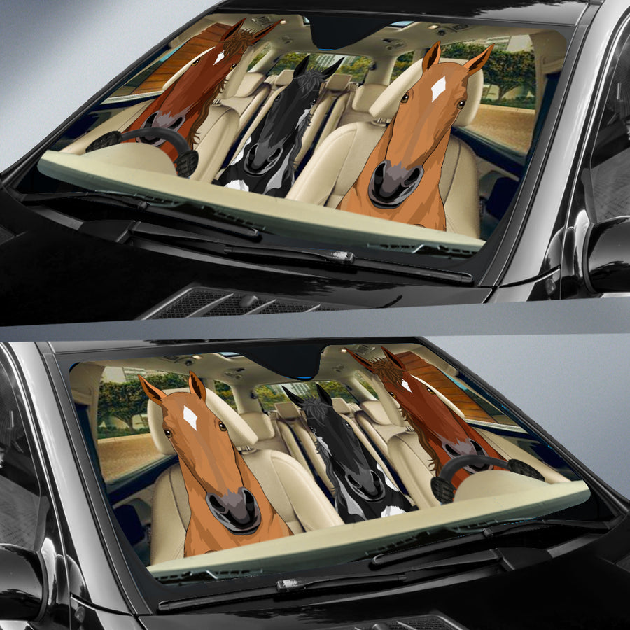 89Customized Horses personalized car sun shade