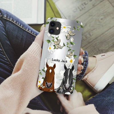 89Customized Butterfly And Flower Horses Personalized Phone Case