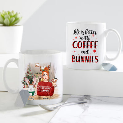 89Customized Christmas Rabbit Lovers Personalized Mug