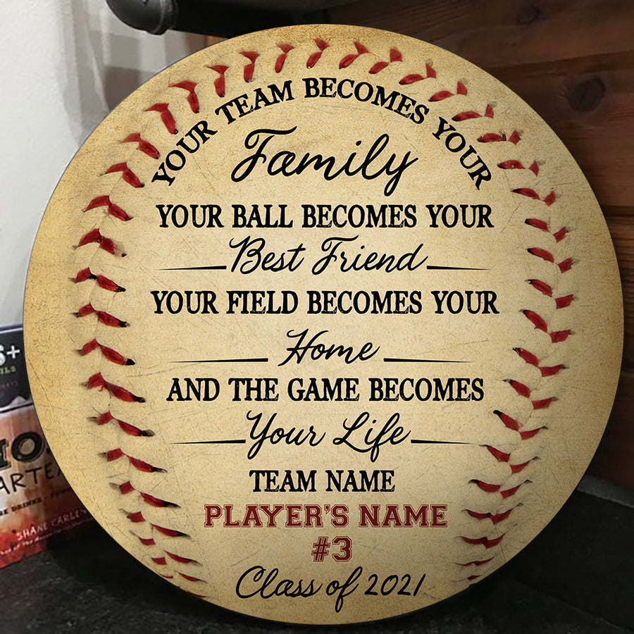 89Customized Personalized Wood Sign Baseball Senior 2021