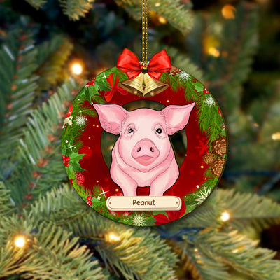 89Customized Christmas Pig Lovers Personalized Ornament