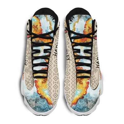 89Customized Native Pattern dog and cat Customized White and Black Air JD13 Shoes