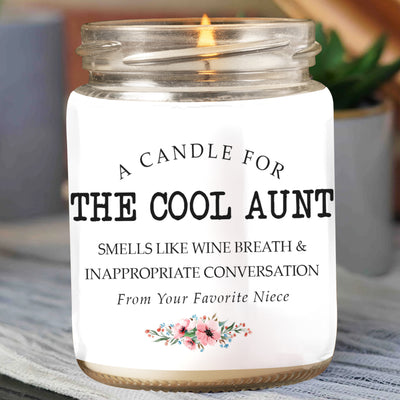 89Customized A Candle For The Cool Aunt Personalized Candle