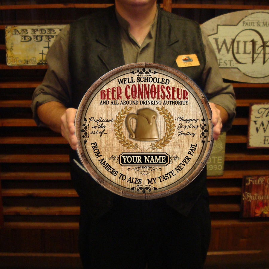 89Customized Beer connoisseur Customized Wood Sign